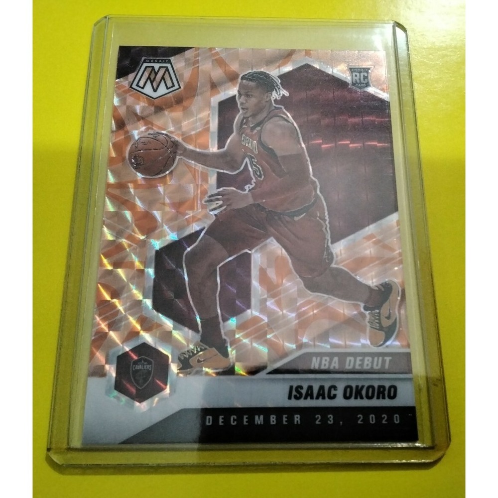 2020-21 Panini Mosaic Isaac Okoro NBA Debut RC Orange Reactive Prizm Cavs #271